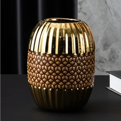 Home centerpiece decoration art porcelain flower vases embossed handicraft ceramic modern luxury vase for decor