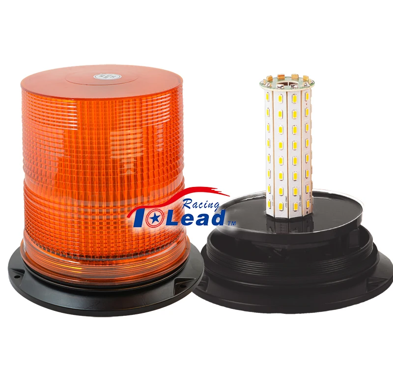 High Profile Amber LED Emergency Rotary Strobe Lamp Heavy Duty Safety Mining Equipment Dual Flashing Warning Beacon Light WL27