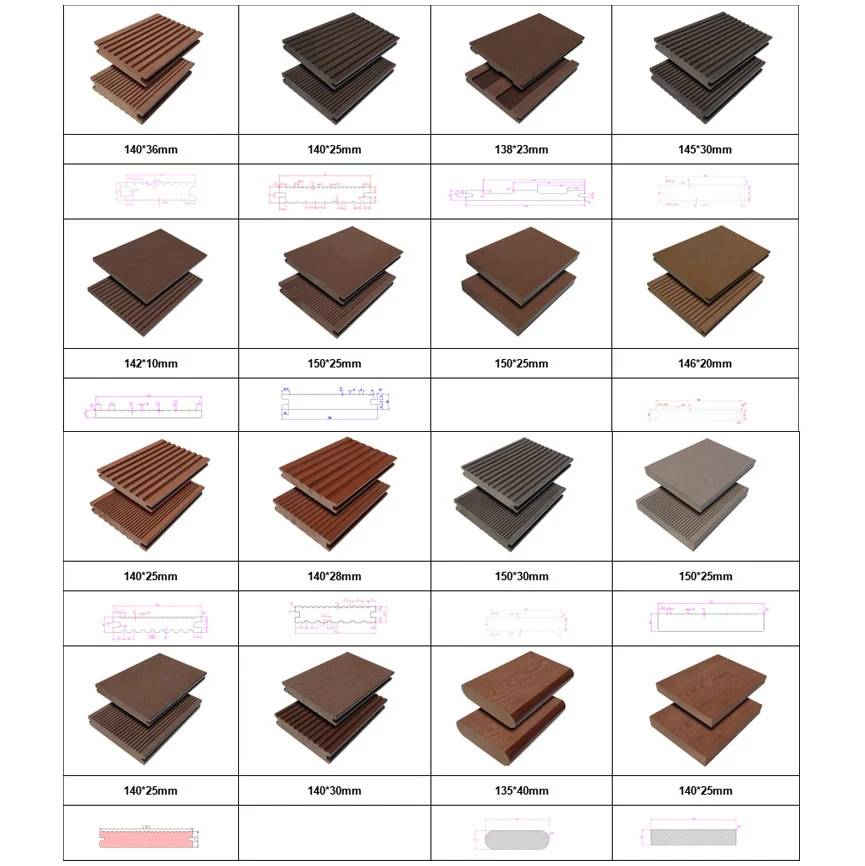 Hot Sale Wpc Decking Interlocking Waterproof Wpc Co-Extrusion Seamless Wpc Floor Without Gap