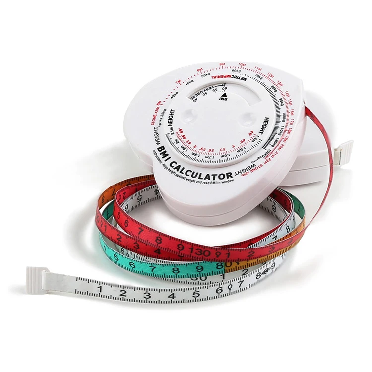 1.5m Heart Shaped BMI Body Mass Index Tape Measure Calculator Body Muscle Diet Weight Loss Rule