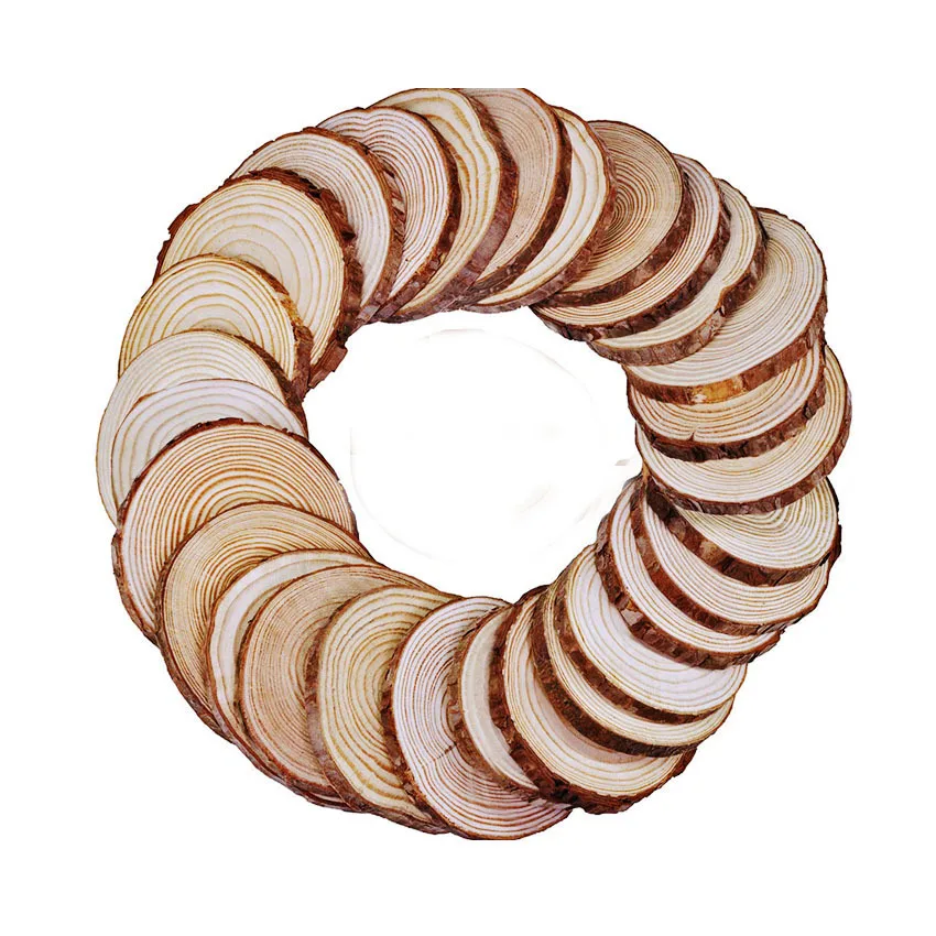 Заводская Рождественская деревенская древесина ремесленное сырье оригинальная сосновая круглая декоративные материалы для фотосъемки «сделай сам»