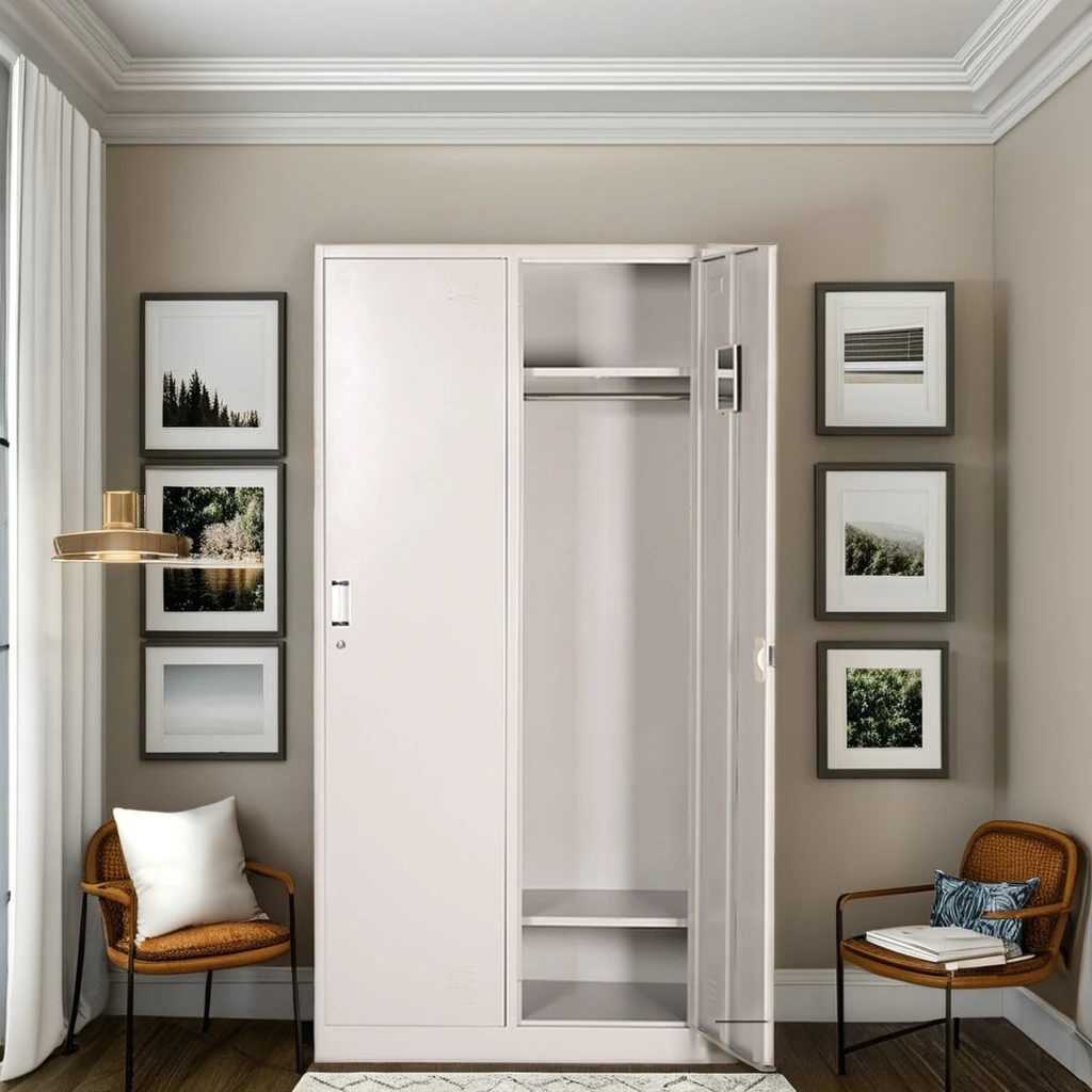 Water-Proof knock down  2 door Steel locker for Bedroom Living Room Bathroom School & Gym use