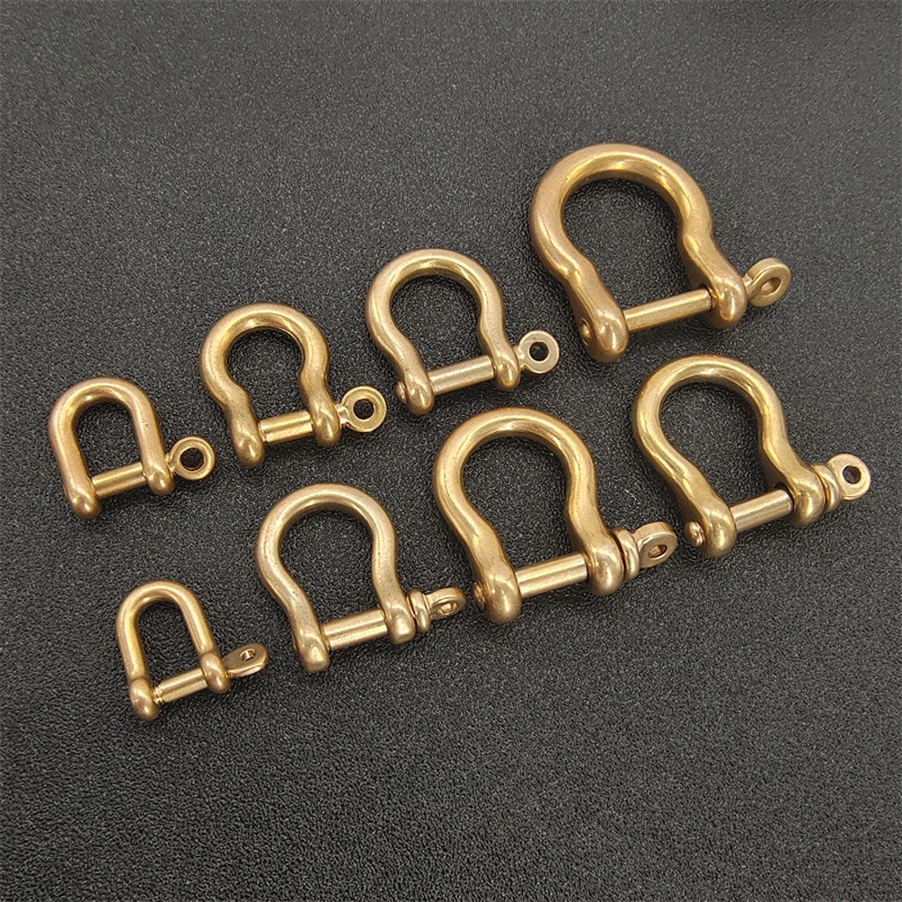 New Cheap price high quality U-shape D-shape buckle 100% brass vachette clasp strong connection buckle multiple size for choose