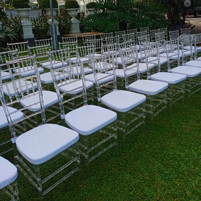 Оптовая продажа дизайнерские прозрачные стулья Chiavari Tiffany для свадебного