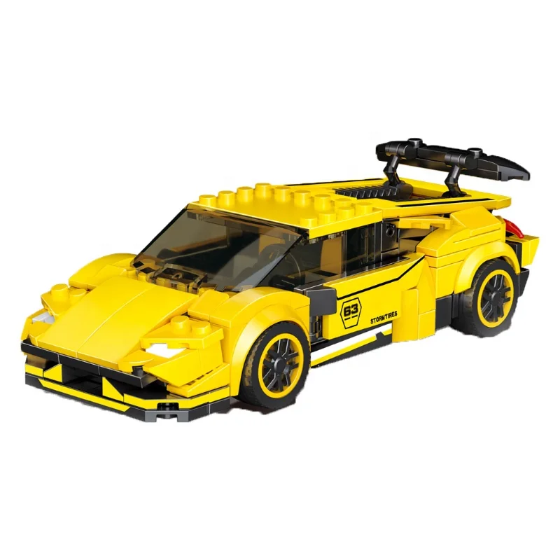 Sports Mini Race Car Kit Technique Set Engineering Toy Stem Block Christmas Building Blocks For Kids Adults