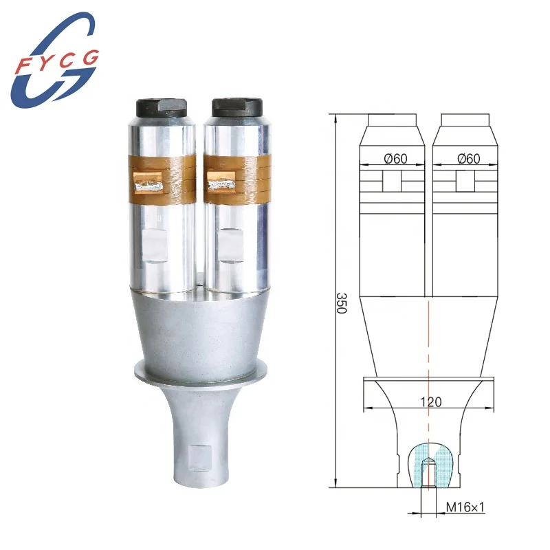 1500 Вт 15 кГц высокомощный Ультразвуковой Сварочный преобразователь с усилителем для пластикового сварочного