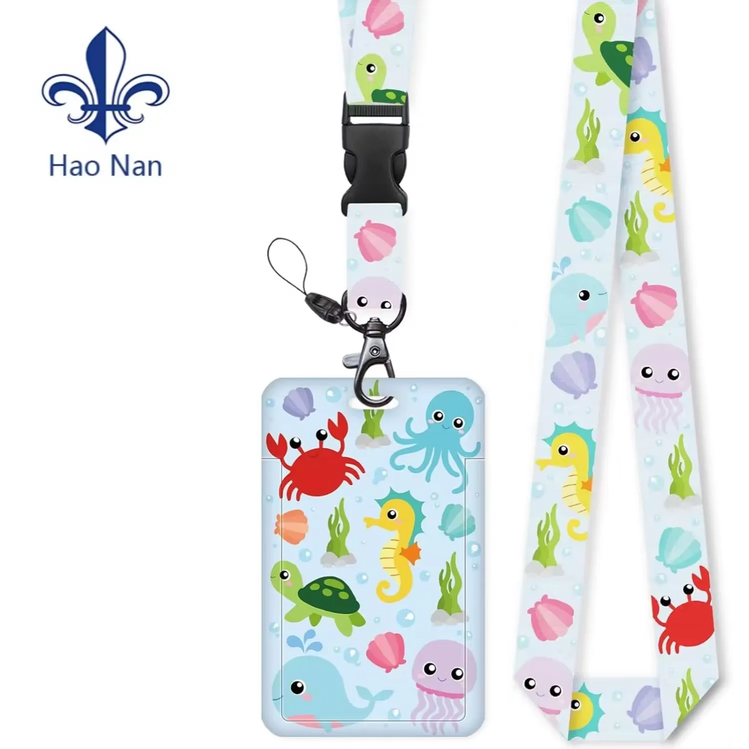 Custom Logo Lanyard Polyester Neck Strap Card Holder Promotional Lanyard With Plastic ID Card Badge Holder