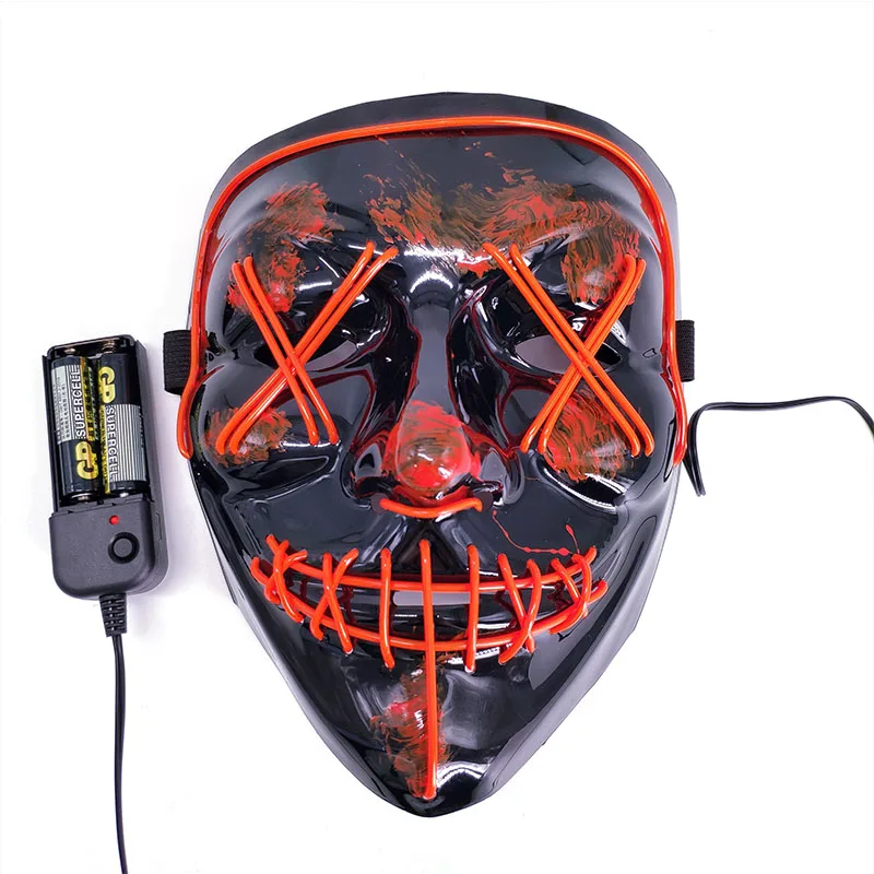 Halloween Masquerade mask Carnival Party Rave Led Light Up Neon El Wire Mask For Festival Parties Costume
