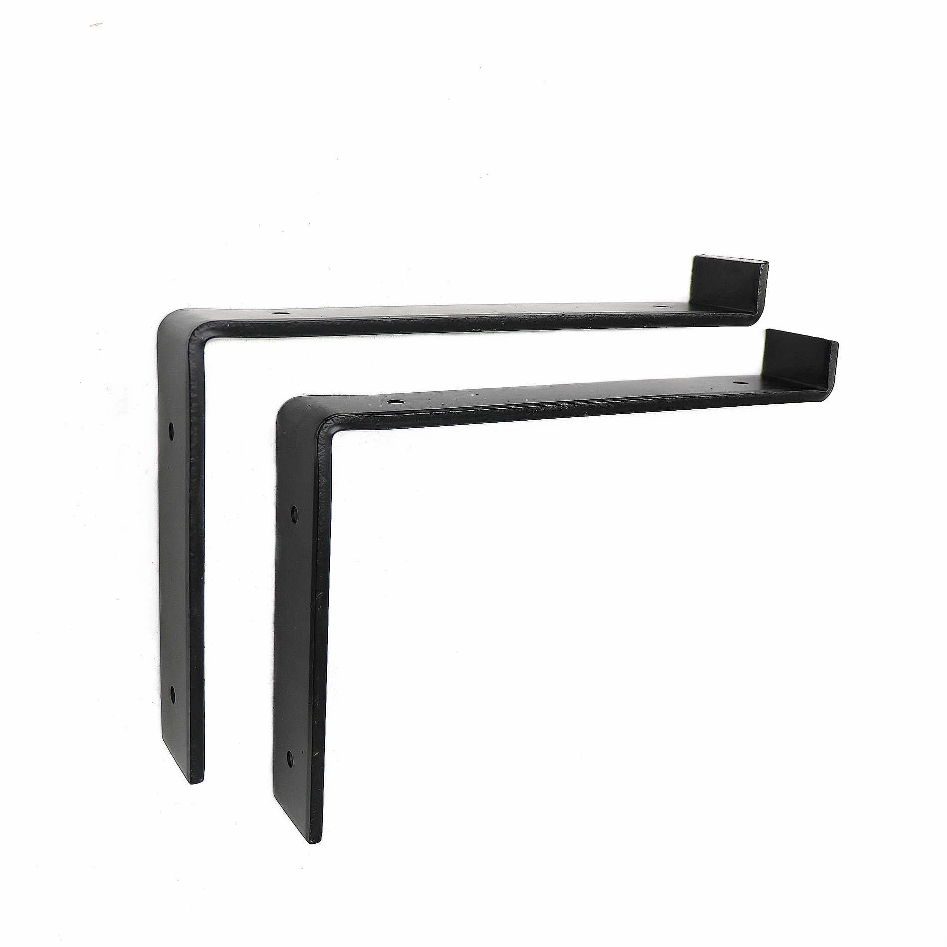 Powder Coating Floating Shelf Bracket Stamping Welding Pipe Brackets Custom Invisible Heavy Duty Black Triangle Bracket