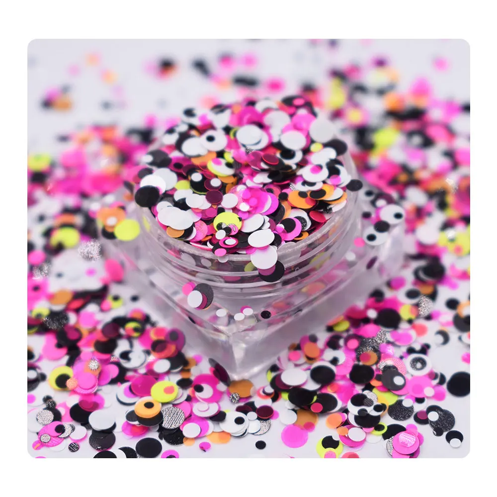 Hot selling all occasion PET material glitter new chunky dots mixes glitter for nail art and decoration