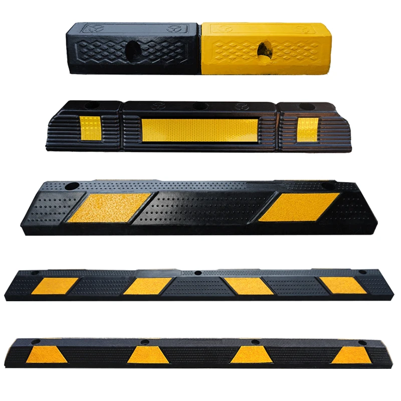 Hot Sale 550mm Reflective Rubber Car Wheel Stopper