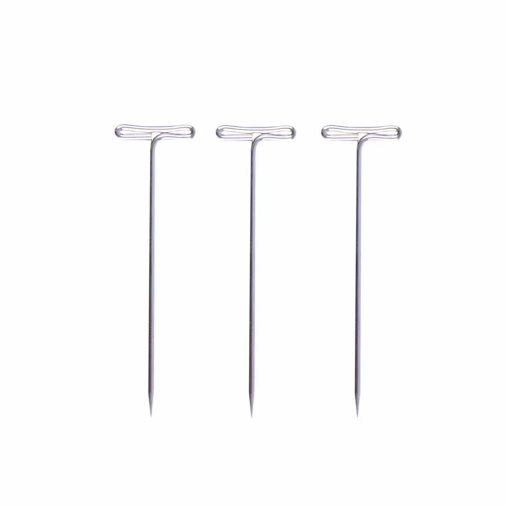50 Pcs/Bag T-pins Metal Sewing Needles Wig Pins for Wig Making Tools Wig sewing Accessories 51mm 45mm 32mm 40mm 25mm