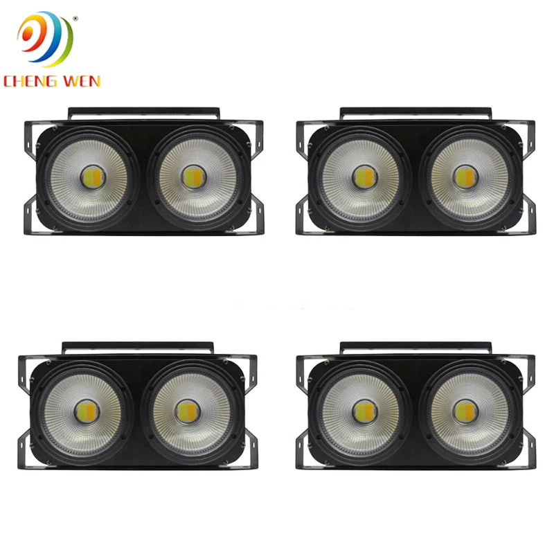 Hot selling 2 eyes led cob light warm and white color COB 200w Audience Blinder 2 eyes Blinder Stage Studio Light Strobe Light
