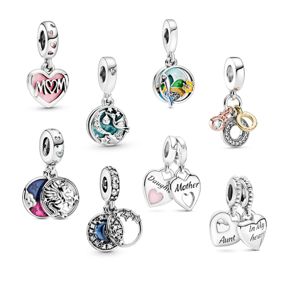 Classic Heart Star Moon Cake Trophy House Pendant Ladies Jewelry Sterling Silver 925 2021 Hot Selling Gift Wholesale