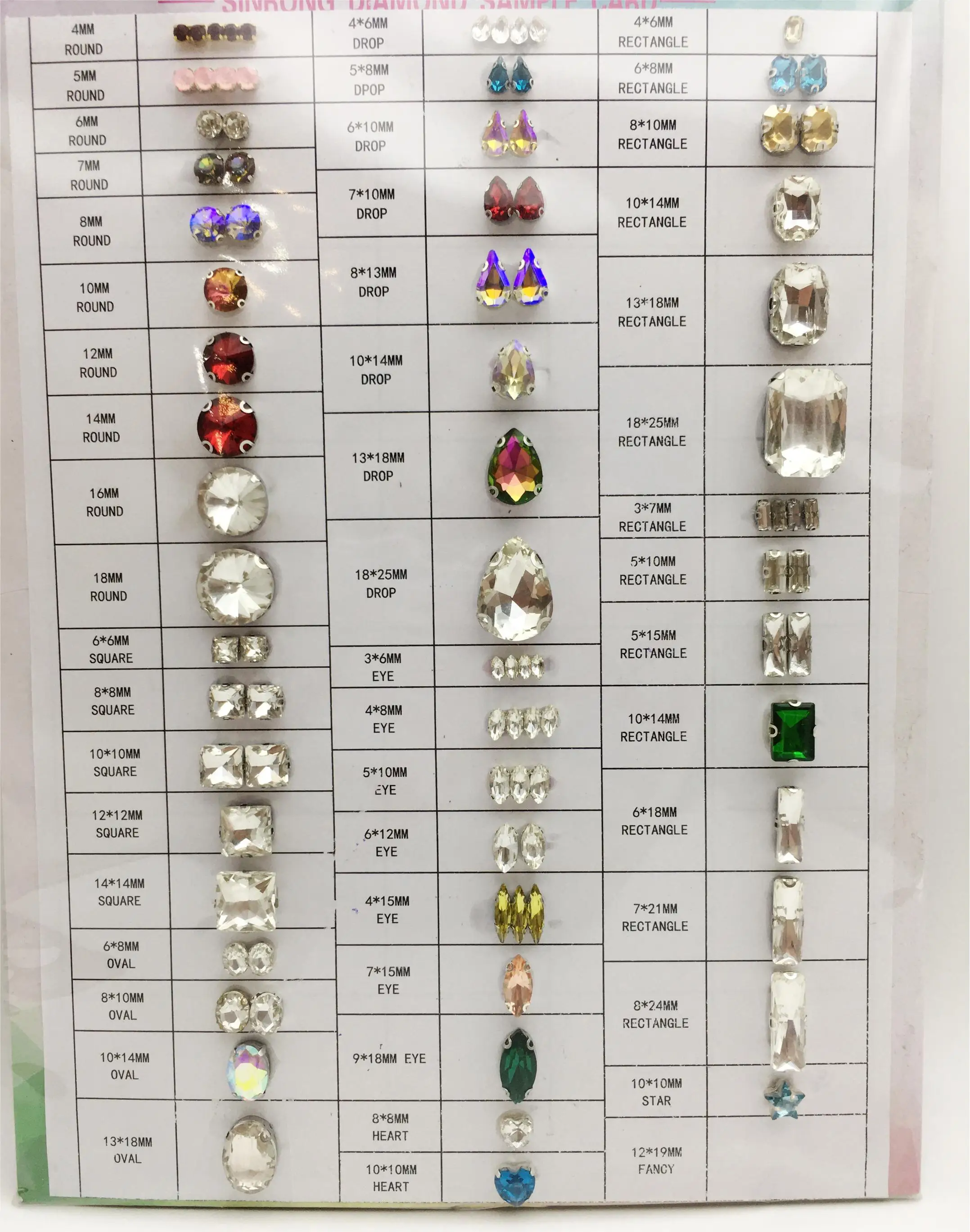 Wholesale Cheap Price Round Shape Multiple Colors Glass Sew Rhinestones With Claws Setting 14mm