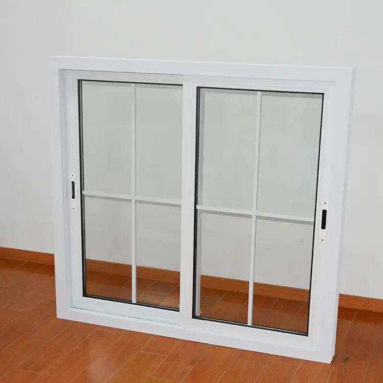 NUOXIN factory new high security sliding window small size horizontal plastic window double glazing basement window pvc windows