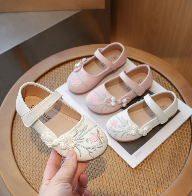 cy30397a Wholesale Beautiful Girls Party Shoes Fancy Baby Girls Performance Shoes PU Kids School Shoes