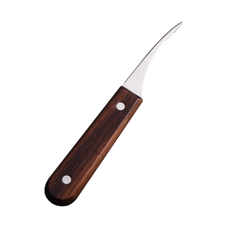 2020 Best-selling Shrimp knife with Wooden Handle Seafood Cutter Skinning Knife Peel Shrimp