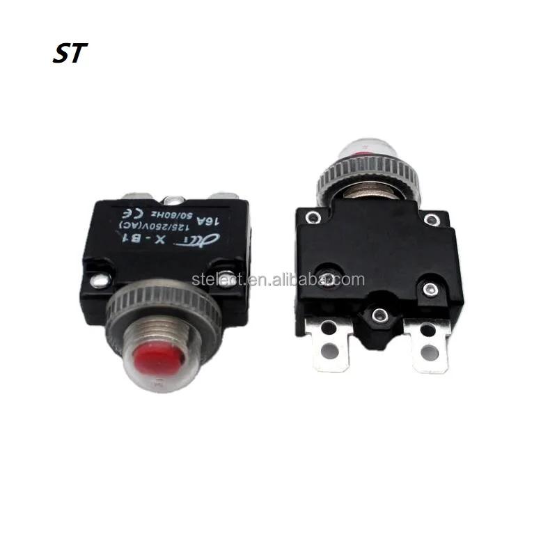 Manual Reset Thermal Switch DC Circuit Breaker Over Current Overload Protector Switch 3-30A