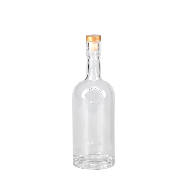 white wine beer hot sell metallic flat round whiskey vodka bottle thickening with screw cap