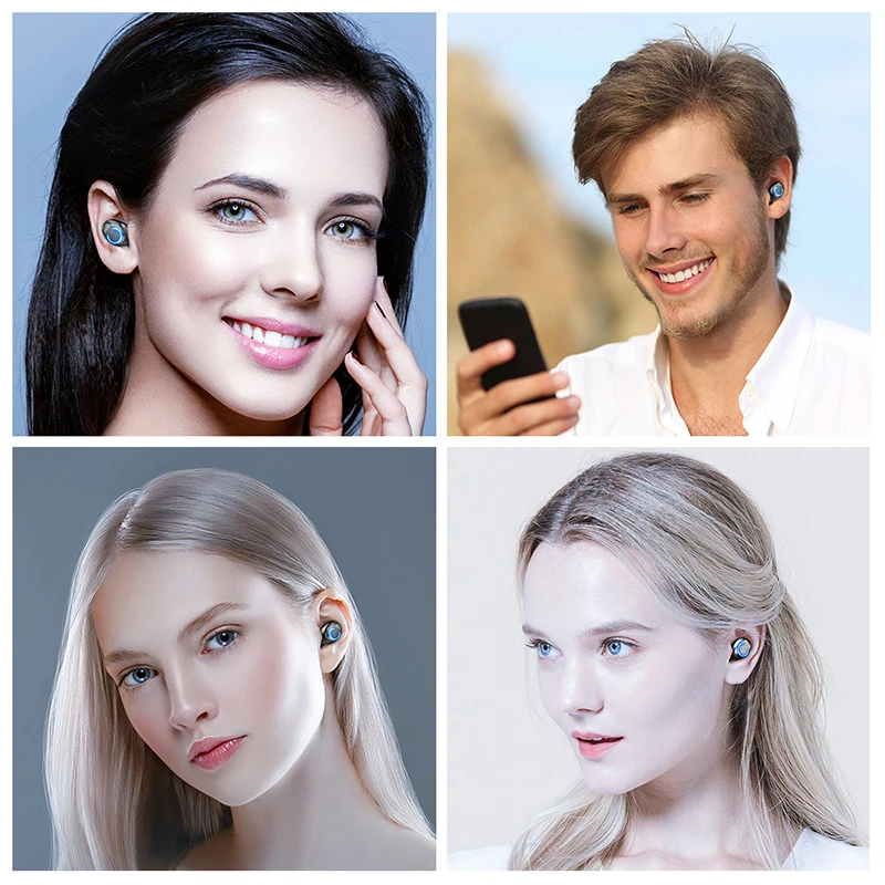 F9-6 LED Power Digital Display BT5.0 Wireless Headset With Charging Case Waterproof Tws f9 Wireless Headset