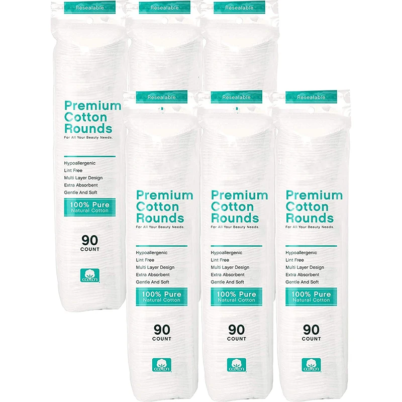 Disposable Skin Care Round Make up Soft Facial Cosmetics Cotton Pads Pure Cotton Plain Eco Friendly Cotton Pads Zhejiang Jinhua