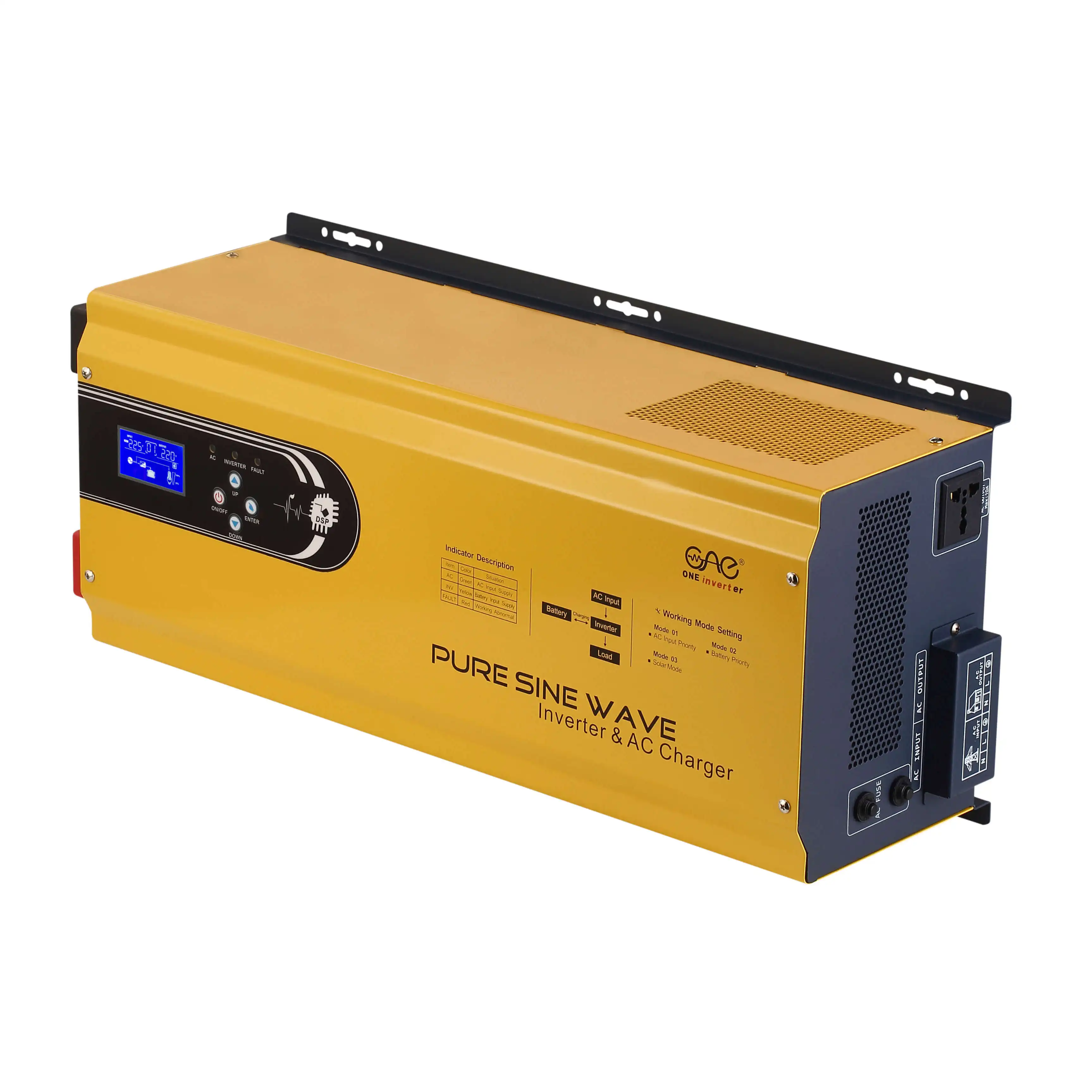 Incerter pure sine wave 3000 watt solar inverter off-grid power inverter automatic rechargeable