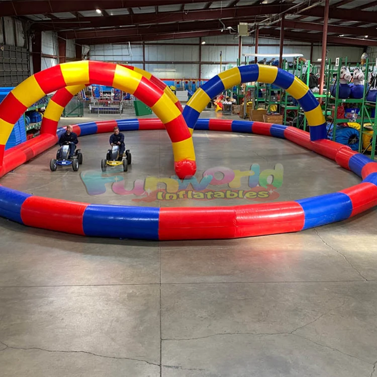 Outdoor game toys go kart racing sport game inflatable race zorb ball bumper cars racing track