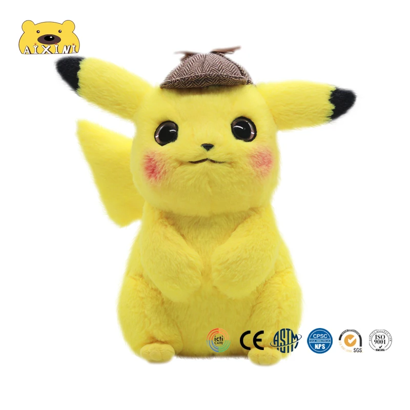 Aixini Новое поступление милые плюшевые детектив Пикачу игрушка чучело Плюшевые Покемон