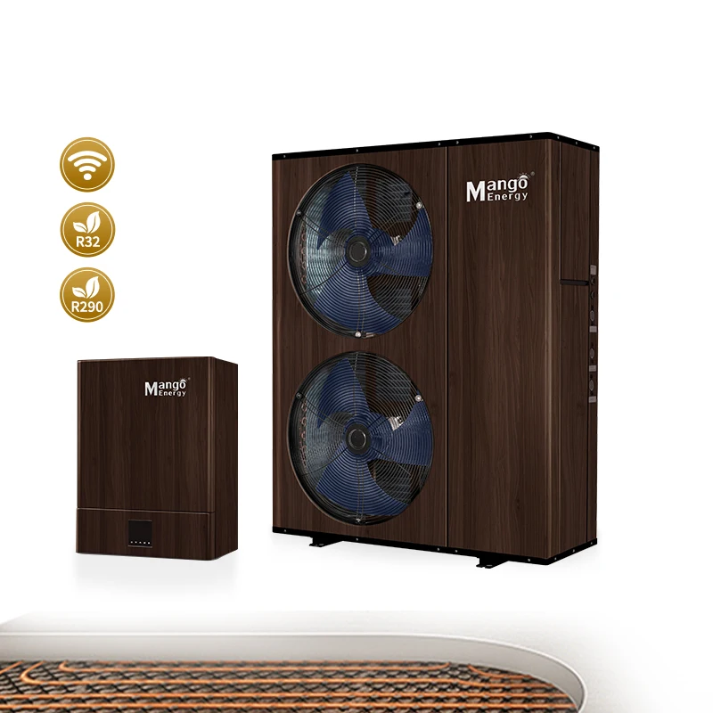 15kw R32 9-34kw сплит-источник воздуха с дровяным зерном охлаждение бесщеточный двигатель постоянного тока инвертор тепловой насос