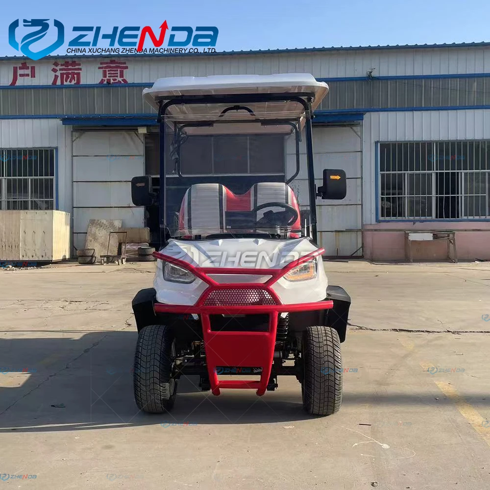 Прямая Продажа с фабрики в Китае красные Гольф-клубы удобные 4-колесные электрические гольф-кары экскурсионный автомобиль бампером