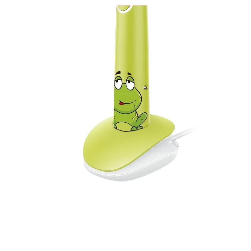 Frog Themed Micro Sonic Wave Vibration Custom Automatic Sonic Young Kids Smart Electric Toothbrush