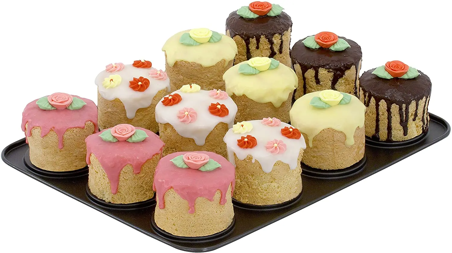 Nonstick Coating Carbon Steel Baking Sheet with 12 Mini Tartlet Moulds