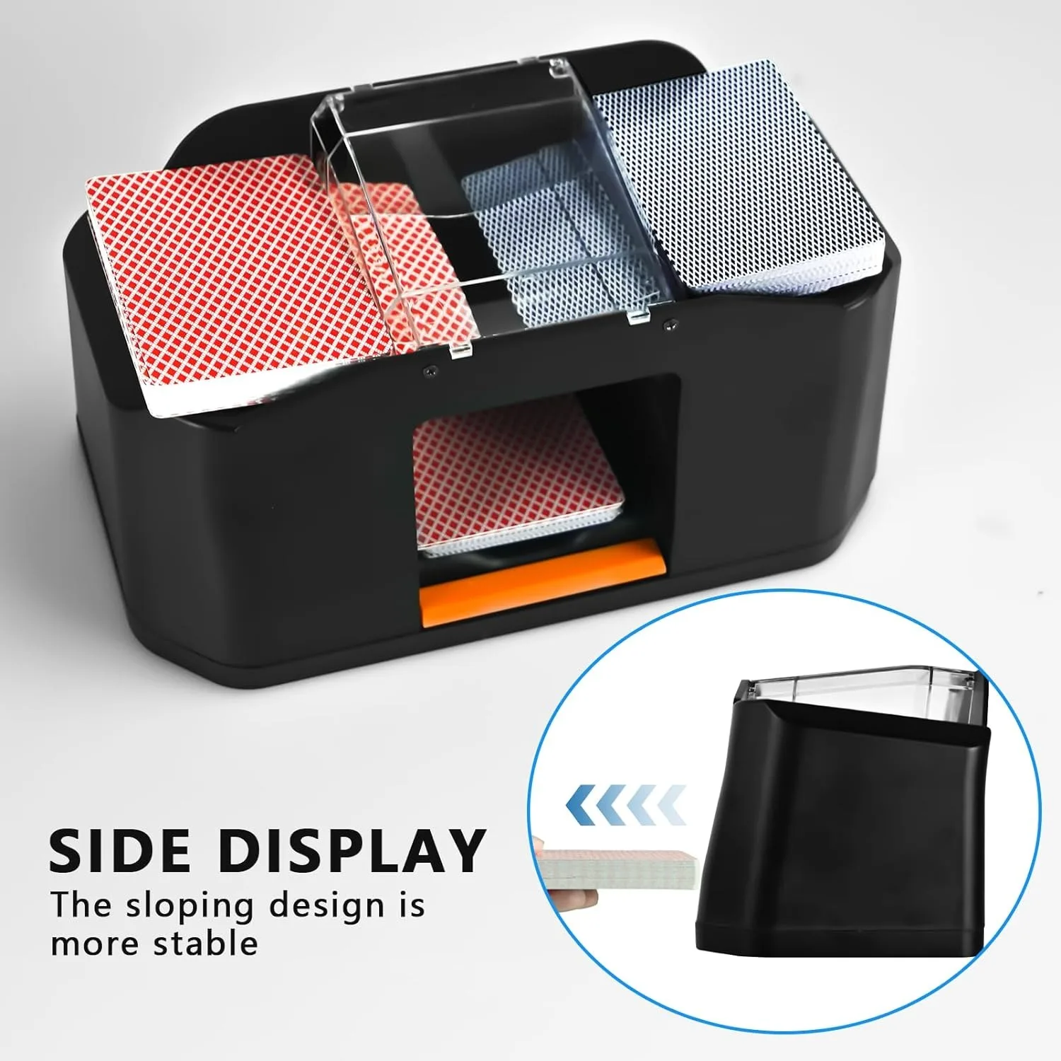 Wholesale automatic custom 2 deck poker card shuffler black card not include poker cards and batteries for gambling games