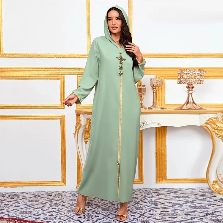  Женское платье-хиджаб Abaya мусульманское платье из Турции одежда в африканском стиле для женщин Musulman Djellaba