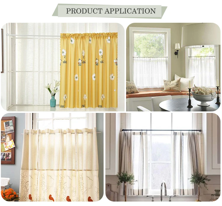 Professional Manufacturer Modern living room window decoration,Metal Curtain Poles,Cafe Curtains Rods Set