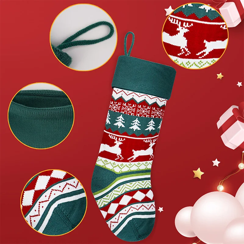 Home Decor Party Supplies Christmas Decorations Stockings Candy Wool Gift Bag Holiday Supplies Christmas Tree Decorations