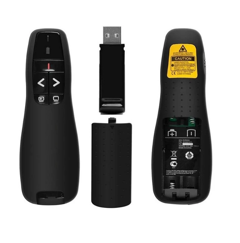 HV-LP002 Wireless Presenter Laser Pointers 2.4G RF Wireless PPT Presentation Remote Control Red Light USB Flip Laser Pointer Pen