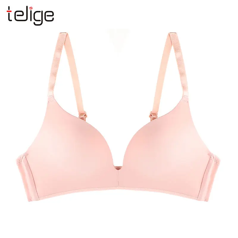 New Fashion Soft Solid Color Underwear Women Wireless Seamless Daily Bra