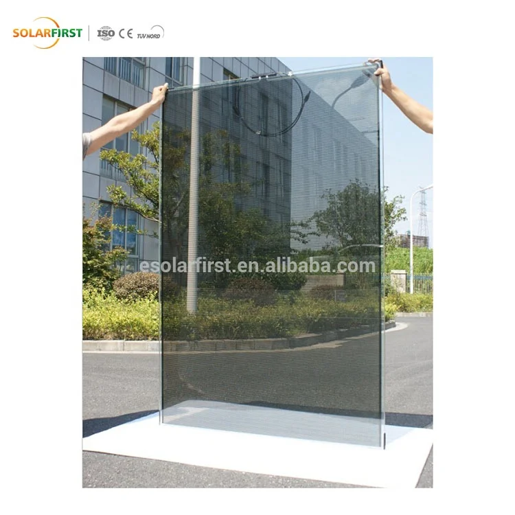 BIPV Amorphous Silicon Transparent Thin Film Solar Panel
