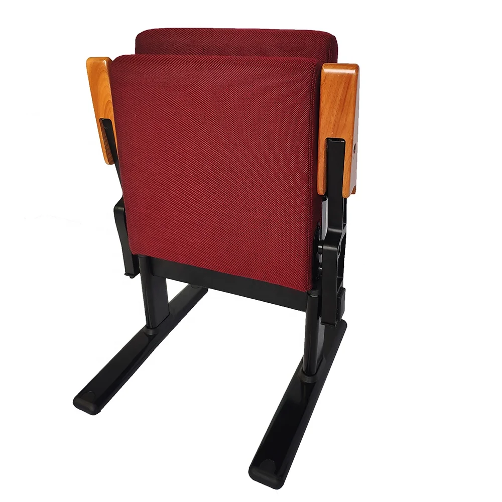  Retractable Bleacher Telescopic Seating System With Upholstered Chair Armrest Tip-up Seat For Stadiums Theater