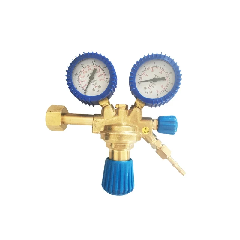 Good quality Italy europe brass oxygen pressure regulator with gaugen