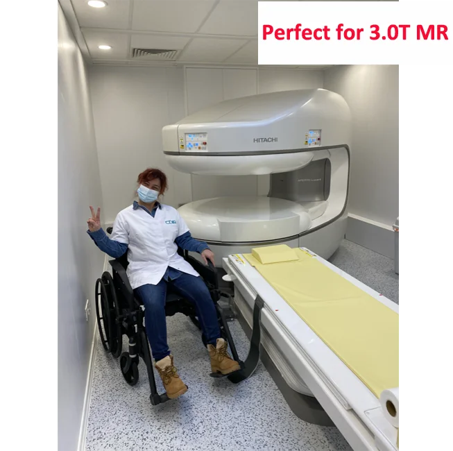 Hospital MRI wheelchair for 7.0 Tesla  MR system/ plastic material/ no metal at all/ CE certified