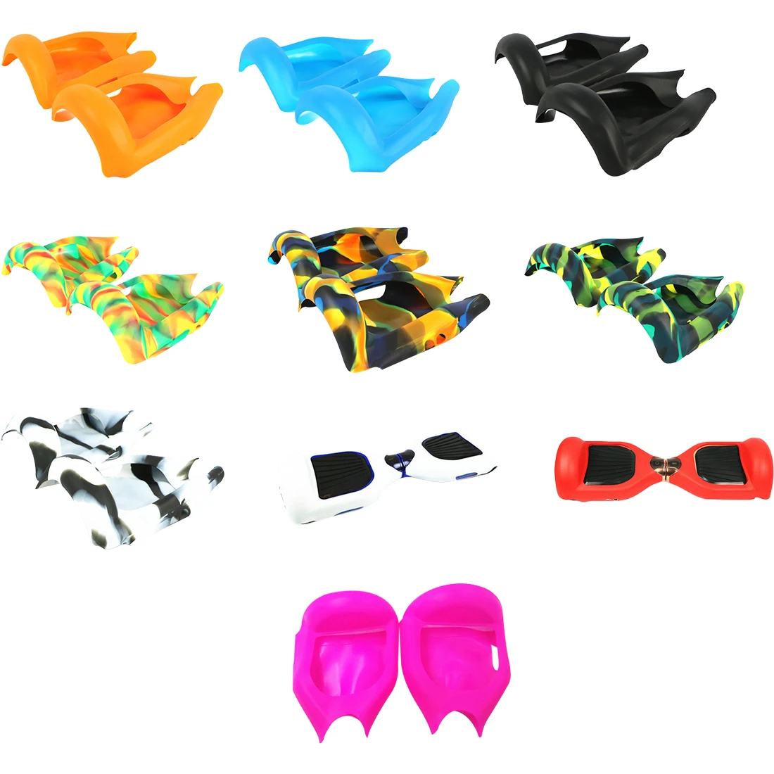 6.5 inch hoverboard shell jell pads silicone case