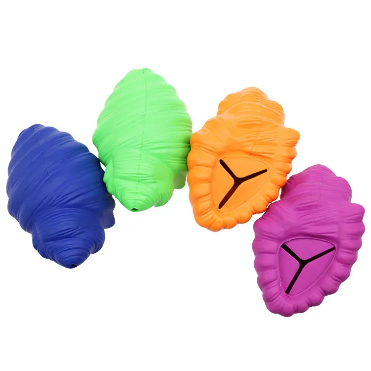 
Natural Rubber Conch Shaped Pet Toy Dental Care Pet Chew Ball Biting Resistant Toy 