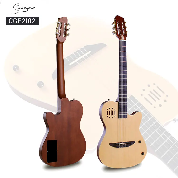 wholesale 40 inch spruce thin classical guitar electric for semi hollow body guitar