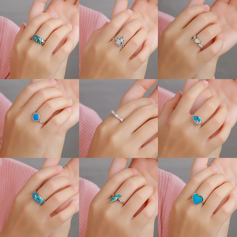 XYOP Let The Years Go By Only Willing To Lock Your Hand Opal Ring Get Married