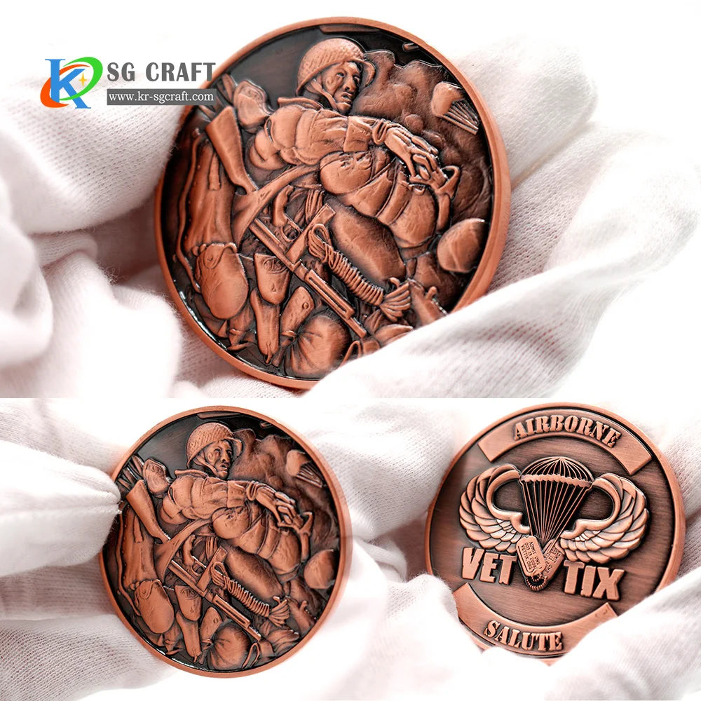 Custom 3d Metal Stamping Souvenir Collectible Coins Antique Plating Gold Silver Cooper Bronze Challenge Coin