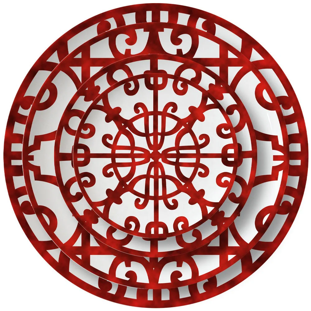 
European charger plate ceramic dining appetizer plates black 