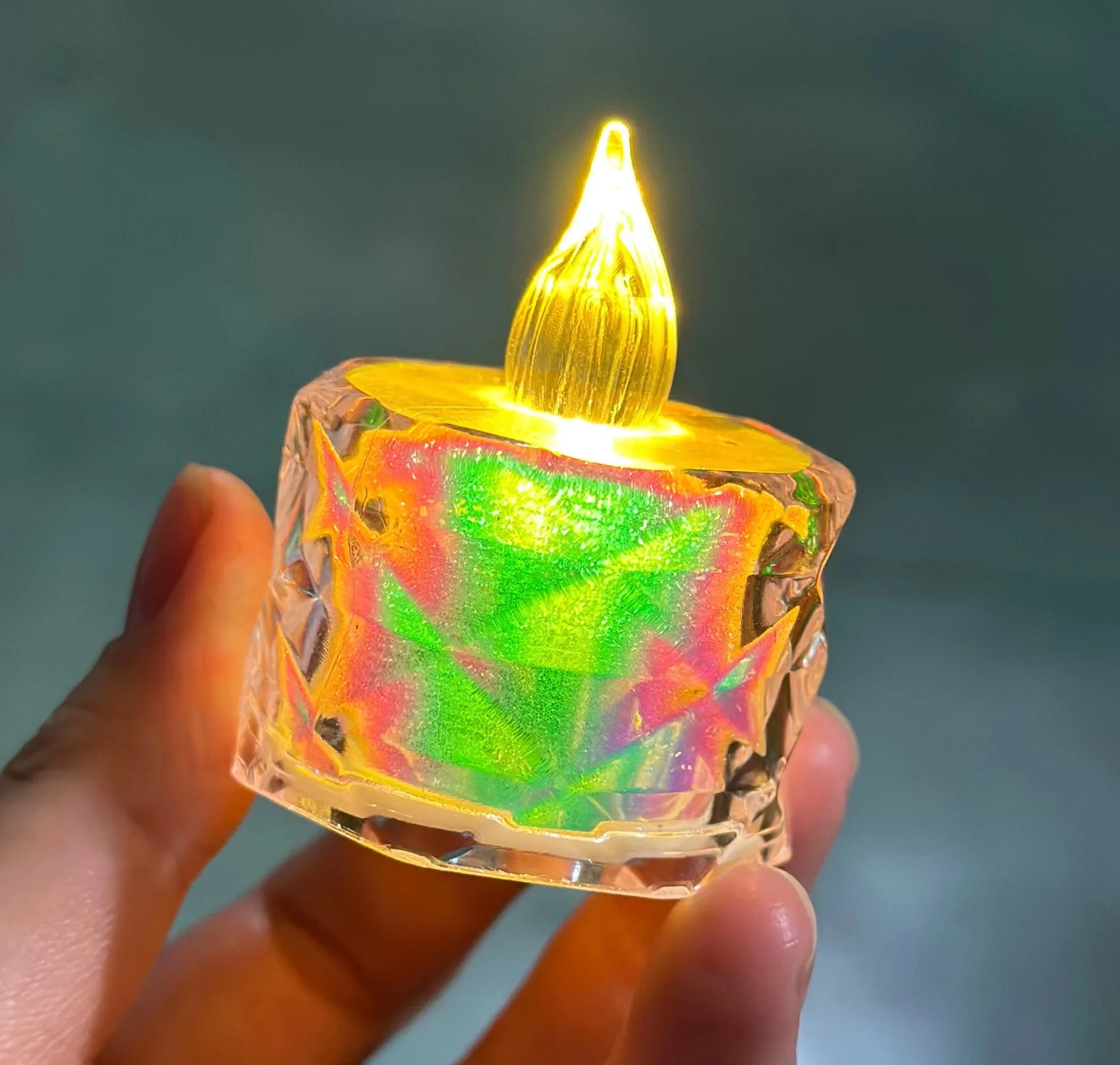 Beautiful LED Flameless Candles Flickering Crystal Candles Battery Included Romantic